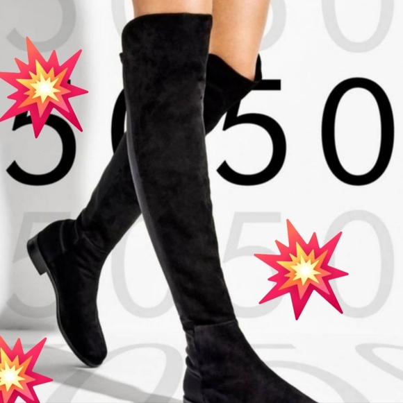 Stuart Weitzman Shoes - New Stuart Weitzman 5050 WW25299 Black Over-The-Knee Suede Boots Size 6